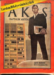 Akis Haftalık Aktüalite Dergisi Sayı 390 18 Aralık 1961 - Kapak David Murdock, Ferit Melen, Mehmet Baydur NDR82350 - Gökçekoleksiyon