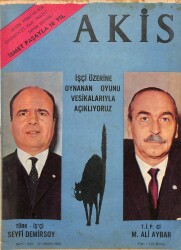 Akis Haftalık Aktüalite Dergisi Sayı 565 17 Nisan 1965 - Kapak Seyfi Demirsoy Ve M. Ali Aybar, Şah Pehlevi Ve İran NDR82170 - Gökçekoleksiyon