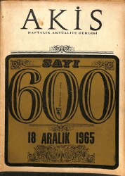 Akis Haftalık Aktüalite Dergisi Sayı 600 18 Aralık 1965 - Gülbenkyan Özlem Toker İle, Meriç Sümenin Nikah Töreni NDR82171 - Gökçekoleksiyon