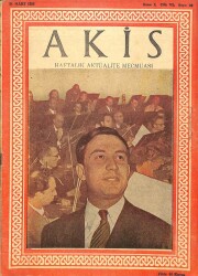 Akis Haftalık Aktüalite Dergisi Sayı 98 24 Mart 1956 - Kapak Pertev Apaydın - Macide Tanır DRG58 - Gökçekoleksiyon