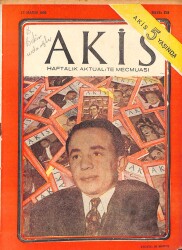 AKİS Haftalık Aktüalite Mecmuası - 17 MAYIS 1958 - SAYI 210 - KAPAK HİKMET SAMİ TÜRK NDR81620 - Gökçekoleksiyon