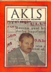 Akis Haftalık Aktüalite Mecmuası 20 Eylül 1958 - Server Somuncuoğlu, Yıldız Kenter, Hikmet Münir Ebcioğlu NDR85051 - Gökçekoleksiyon