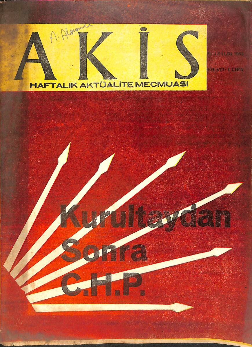 Akis Haftalık Aktüalite Mecmuası 22 Aralık 1962 Sayı 443 - CHP Meclisi Vazife Taksimi İçin Yaptığı Toplantıda NDR91987 - 1