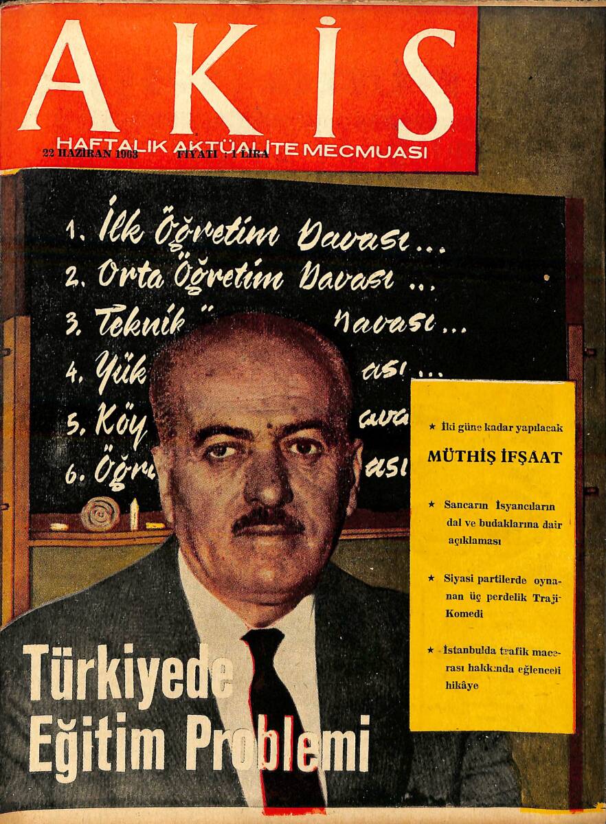 AKİS Haftalık Aktüalite Mecmuası 22 Haziran 1963 - Sancarın İsyancıların Dal Ve Budaklarına Dair Açıklaması NDR94216 - 1
