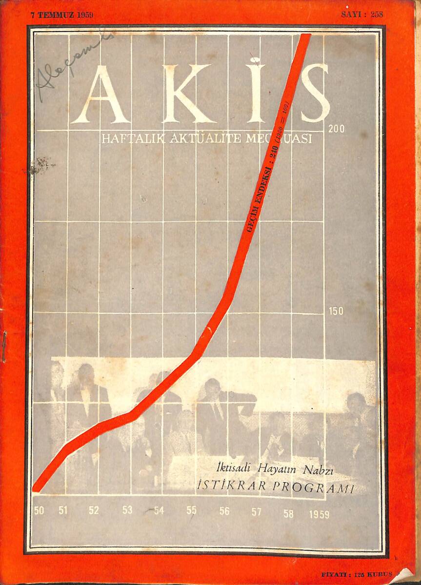 Akis Haftalık Aktüalite Mecmuası 7 Temmuz 1959 Sayı 258 - İnönü Flechter Warren İle Kadeh Tokuşturuyor NDR91935 - 1