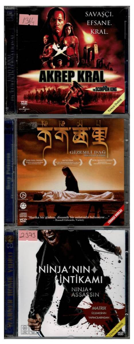 Akrep Kral Gizemli Dağ Ninjanın İntikamı 3 Adet VCD Film VCD192 - 1