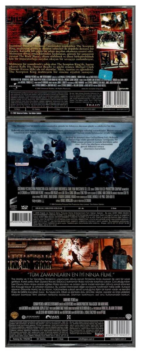 Akrep Kral Gizemli Dağ Ninjanın İntikamı 3 Adet VCD Film VCD192 - 2