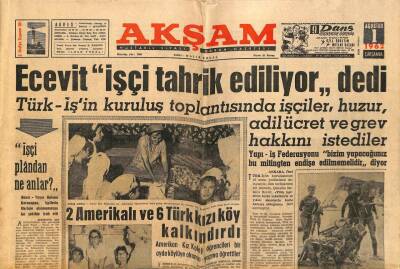 Akşam Gazetesi 1 Ağustos 1962 - Ecevit İşçi Tahrik Ediliyor Dedi GZ66240 - 2