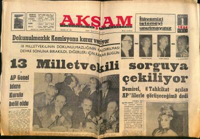 Akşam Gazetesi 1 Aralık 1964 - Sayarla , Sevim Çağlayan Saçsaça Kavga Etti - Churchill 90 Yaşında GZ125365 - 1