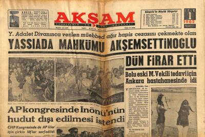 Akşam Gazetesi 1 Ekim 1962 - Kıbrısta Bir Türk Mahallesi Yandı GZ60549 - 2