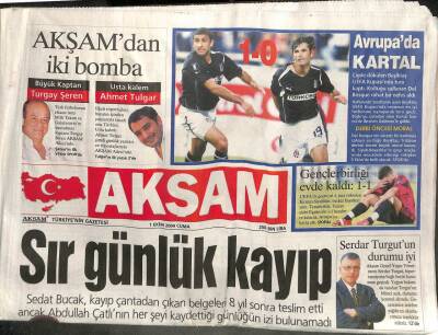 Akşam Gazetesi 1 Ekim 2004 - Bağdatta Çocuk Katliamı 42 Ölü - Serdar Turgutun Durumu İyi GZ113498 - 1