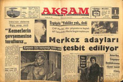 Akşam Gazetesi - 1 Eylül 1965 - Bingöl Karlıovada Şiddetli Deprem Oldu GZ99727 - 1