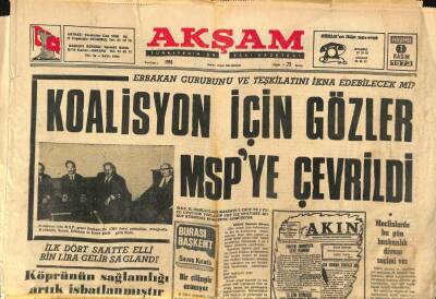 Akşam Gazetesi 1 Kasım 1973 - Barış İçin Amerika İsraili Rusya Arapları Zorluyor GZ93447 - 1