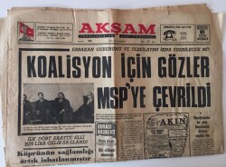 Akşam Gazetesi 1 Kasım 1973 - Türk Savaş Filosu Akdenizde Söz Sahibi GZ11906 - 2