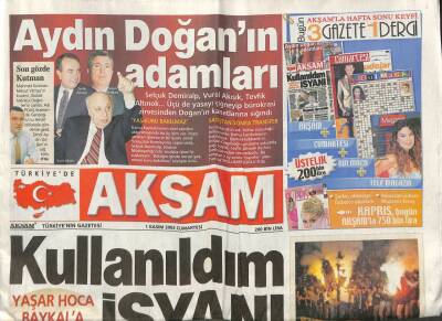 Akşam Gazetesi 1 Kasım 2003 - Aydın Doğanın Adamları - Yaşar Hoca Baykala Bayrak Açtı GZ113512 - 1