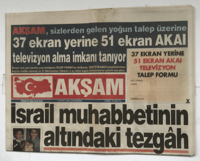 Akşam Gazetesi 1 Mayıs 1996 - Metreslerin Bayram İntikamı GZ5698 - 1