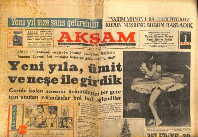 Akşam Gazetesi - 1 Ocak 1963 - Galatasaray 1962de Büyük Başarı Sağladı GZ99787 - 1