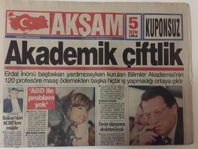 Akşam Gazetesi 10 Ağustos 1996 - Mesut Yılmazın Sigarası Kongrede Sönecek , Akademik Çiftlik GZ20152 - 1