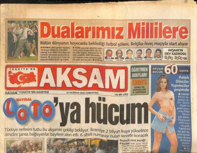 Akşam Gazetesi 10 Haziran 2000 - Alaaddin Çakıcı , Avukatını Azletti - Kırca Çiftinden Sanatsal Boşanma GZ113492 - 1