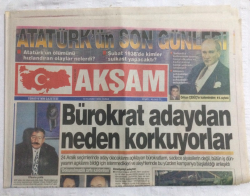 Akşam Gazetesi 10 Kasım 1995 - Perihan Savaş Yılmazını Kaybetti - GZ17664 - 2