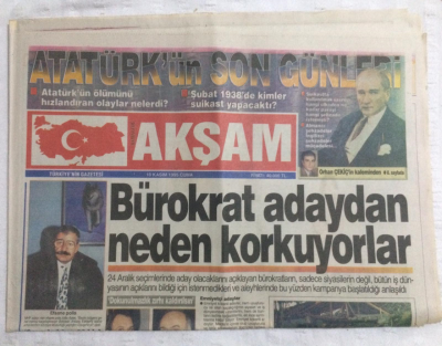 Akşam Gazetesi 10 Kasım 1995 - Perihan Savaş Yılmazını Kaybetti - GZ17664 - 2