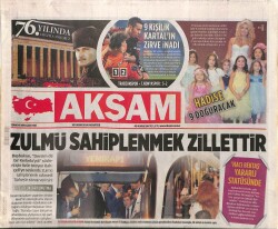Akşam Gazetesi 10 Kasım 2014 - Yerli Elektrikli Oto 5 Yıl Sonra Yolda - Hadise 9 Doğuracak GZ100210 - 1