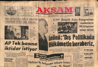 Akşam Gazetesi 10 Mayıs 1965 - Mobil ,Türk Petrolcülüğünün Gelişmesine Engel Olmağa Çalışıyor GZ92256 - 1