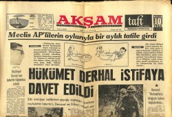 Akşam Gazetesi 10 Mayıs 1966 - Hükümet Derhal İstifaya Davet Edildi GZ60612 - 2