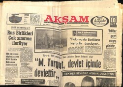 Akşam Gazetesi 10 Mayıs 1968 - M. Turgut , Devlet İçinde Devlettir GZ60412 - 2
