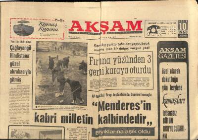 Akşam Gazetesi 10 Ocak 1968 - Çağlayangil Hindistana Güzel Akrabasıyla Gitmiş GZ87827 - 1