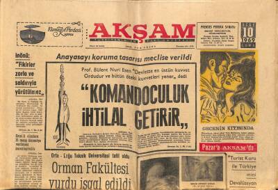 Akşam Gazetesi 10 Ocak 1969 - Karma Komisyon Çetin Altanın Dokunulmazlığını Kaldırdı GZ92384 - 1