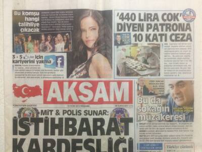 Akşam Gazetesi 10 Ocak 2013 - İstihbarat Kardeşliği GZ29170 - 1