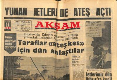 Akşam Gazetesi 11 Ağustos 1964 - Kruşçef , İnönüye Ateşkes Ricasında Bulundu GZ115230 - 1