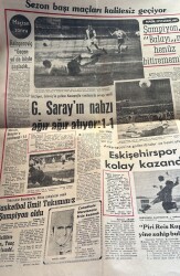 Akşam Gazetesi 11 Ağustos 1969 - Galatasarayın Nabzı Ağır Ağır Atıyor 1-1 - Bayarın Gazetemize Özel Demeci GZ121644 - 2
