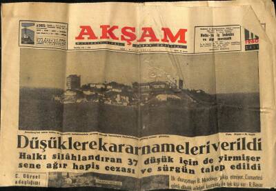 Akşam Gazetesi 11 Ekim 1960 - Açlık Ve Uykusuzluk Grevi Dün Sona Erdi GZ92501 - 1