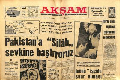 Akşam Gazetesi - 11 Eylül 1965 - Pakistana Silah Sevkine Başlıyoruz GZ99731 - 1