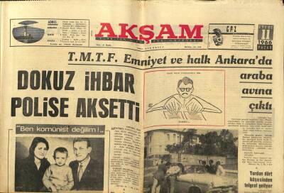 Akşam Gazetesi 11 Eylül 1966 - Petrol Boru Hattının Milli Olması Şarttır GZ97624 - 1