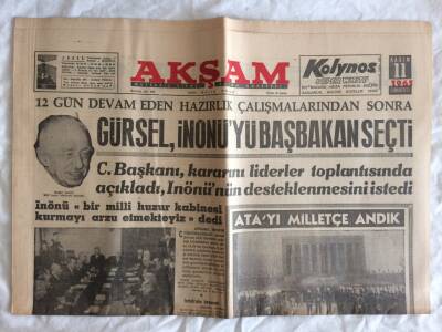 Akşam Gazetesi 11 Kasım 1961 - Dolandırıcı Uras İçin Alman Sınırı Kapatıldı GZ73305 - 1