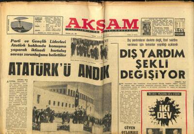 Akşam Gazetesi 11 Kasım 1965 - Dış Yardım Şekli Değişiyor GZ97803 - 1