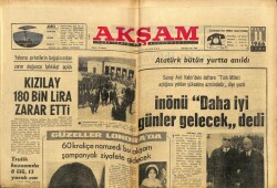 Akşam Gazetesi 11 Kasım 1966 - Atatürkü Sansür GZ60567 - 2