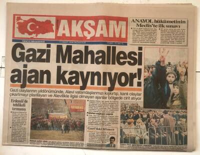Akşam Gazetesi 11 Mart 1996 - Saddama 6.5 Trilyon GZ7219 - 2