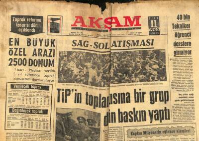 Akşam Gazetesi - 11 Ocak 1965 - En Büyük Özel Arazi 2500 Dönüm GZ99876 - 1