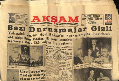 Akşam Gazetesi 12 Ekim 1960 - Düşüklere Ait Resimlere 250 Bin Lira İstendi GZ92499 - 1