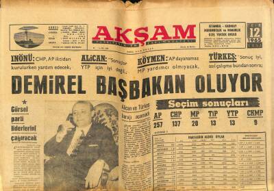 Akşam Gazetesi 12 Ekim 1965 - Kim Novak Feza Modasına Uydu GZ92938 - 1