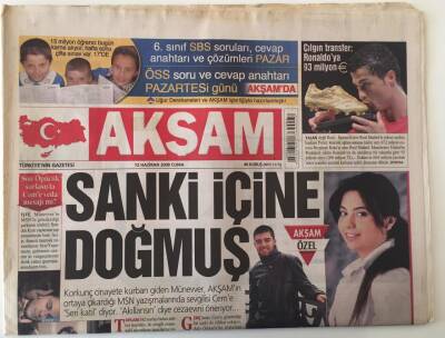 Akşam Gazetesi 12 Haziran 2009 - Korkunç Cinayete Kurban Giden Münevver Ceme Seri Katil Diyor , Akıllasın Diye Cezaevini Öneriyor GZ20502 - 1