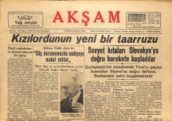 Akşam Gazetesi 12 Kasım 1944 - Kızılordunun Yeni Bir Taarruzu GZ71441 - 2