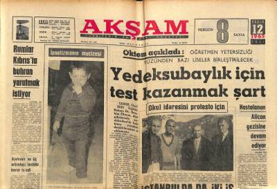 Akşam Gazetesi 12 Kasım 1963 - Rumlar Kıbrısta Buhran Yaratmak İstiyor GZ87803 - 1