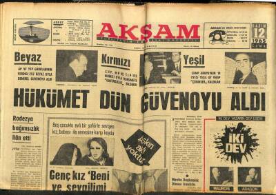 Akşam Gazetesi 12 Kasım 1965 - Neriman Köksal Boks Dersleri Almaya Başladı GZ97802 - 1