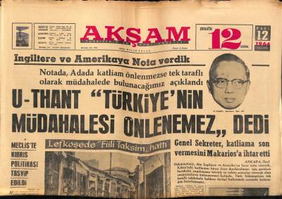 Akşam Gazetesi 12 Mart 1964 - Aydemir Ve Gürcanın İdamı Kesinleşti - Beyazıt Meydanı İmar Edilecek GZ92307 - 1