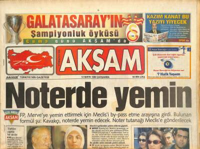 Akşam Gazetesi 12 Mayıs 1999 - Sakıp Sabancı Omuzda - Selçuk Urala İnfaz Timi Yakalandı GZ126721 - 1